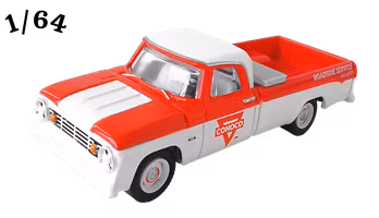 1965 Dodge D-100 Röd Vit Conoco Greenlight