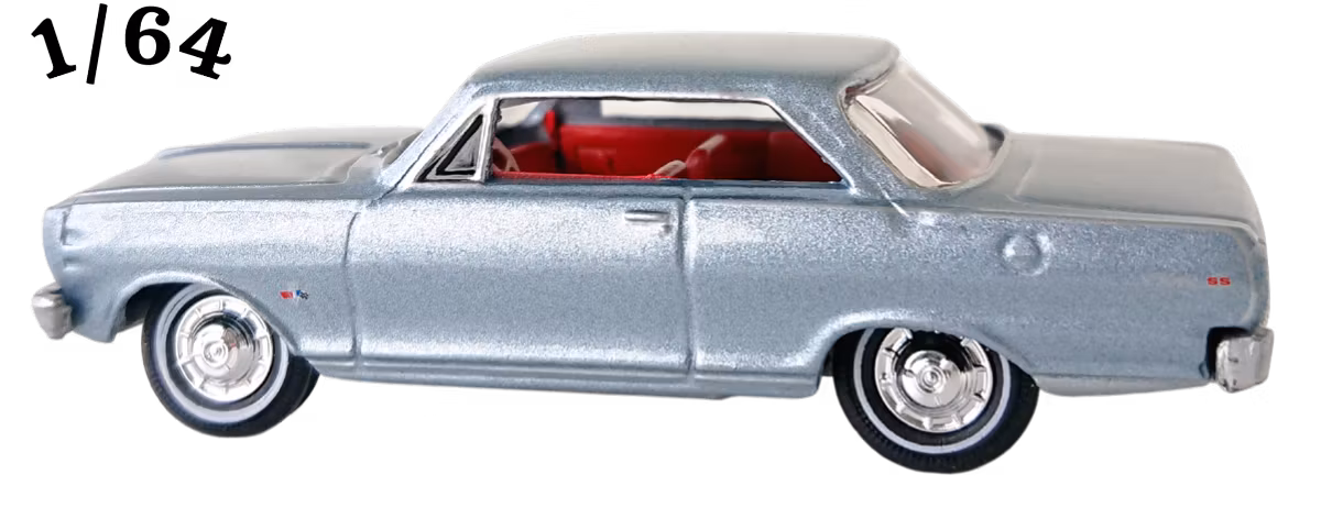 1965 Chevrolet Nova SS Grå Johnny Lightning