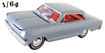 1965 Chevrolet Nova SS Grå Johnny Lightning