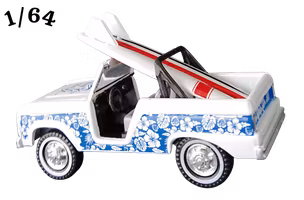 1966 Ford Bronco Vit Surfbrädor Johnny Lightning