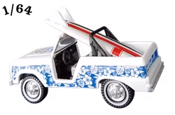 1966 Ford Bronco Vit Surfbrädor Johnny Lightning