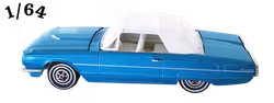 1966 Ford Thunderbird Convertible Top Up Azurblå Greenlight