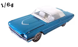 1966 Ford Thunderbird Convertible Top Up Azurblå Greenlight