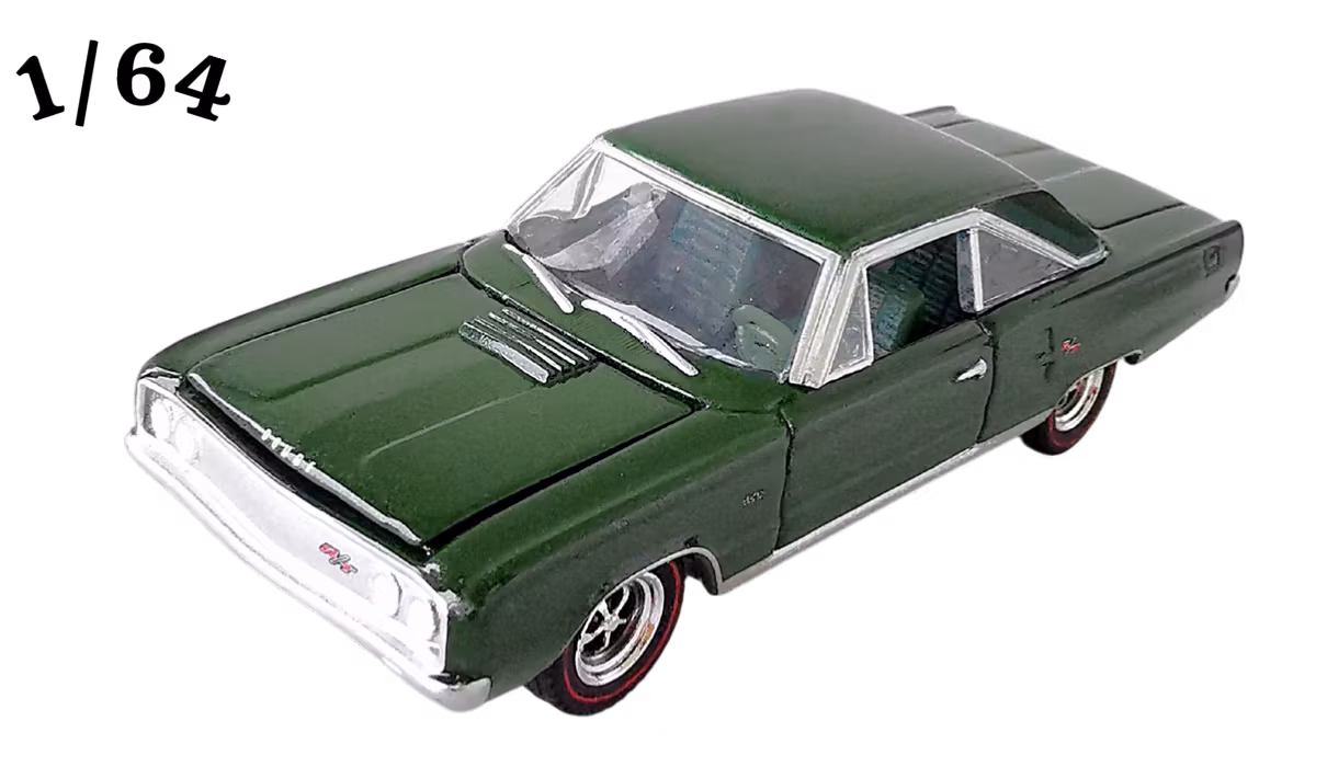 1967 Dodge Coronet RT 426 Hemi Skogsgrön Greenlight