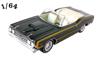 1968 Ford Fairlane Torino GT Convertible Skogsgrön Johnny Lightning