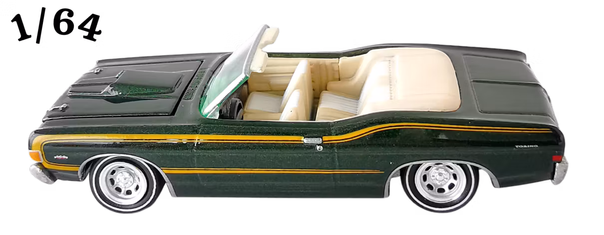 1968 Ford Fairlane Torino GT Convertible Skogsgrön Johnny Lightning