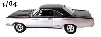 1968 Plymouth GTX Custom 392 Svart Silver Barrett-Jackson Greenlight