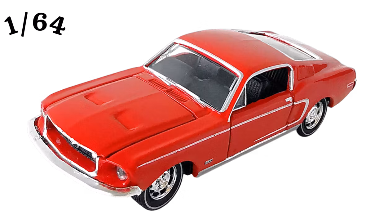 1968 Ford Mustang GT 390 Röd M2 Machines