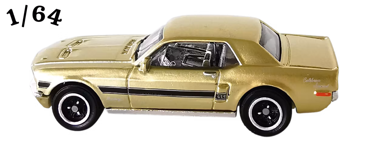 1968 Ford Mustang GT CS Spectrafrost Guld Matchbox
