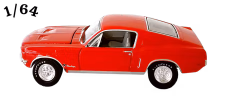 1968 Ford Mustang GT Fastback Röd Greenlight