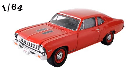 1968 Chevrolet Nova Copo SS Röd Barrett-Jackson Greenlight