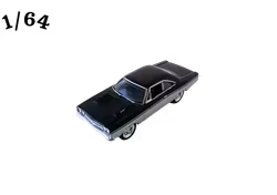 1968 Plymouth Road Runner Silver Svart Greenlight