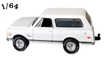 1969 Chevrolet Blazer K5 4x4 Vit Johnny Lightning