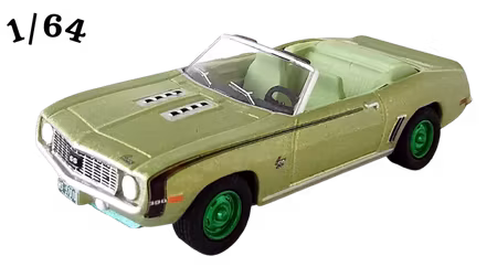 1969 Chevrolet Camaro SS 396 Convertible Pistagegrön Green Machine Greenlight