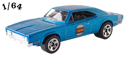 1969 Dodge Charger 500 Azurblå Hot Wheels