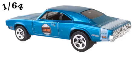 1969 Dodge Charger 500 Azurblå Hot Wheels