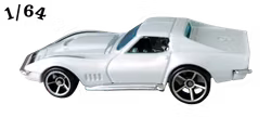 1969 Chevrolet Corvette 427 Pearl White Hot Wheels