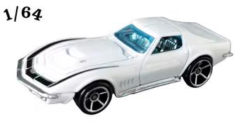 1969 Chevrolet Corvette 427 Pearl White Hot Wheels