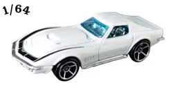 1969 Chevrolet Corvette 427 Pearl White Hot Wheels