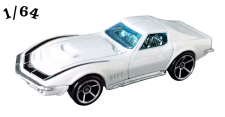 1969 Chevrolet Corvette 427 Pearl White Hot Wheels