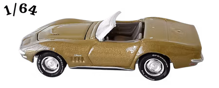 1969 Chevrolet Corvette ZL1 427 Convertible Riverside Gold Johnny Lightning