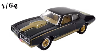 1969 Pontiac GTO Royal Bobcat Svart Johnny Lightning