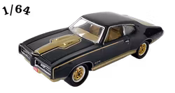 1969 Pontiac GTO Royal Bobcat Svart Johnny Lightning