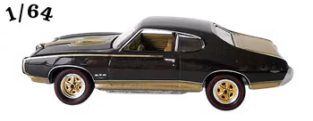 1969 Pontiac GTO Royal Bobcat Svart Johnny Lightning