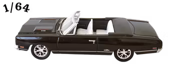 1969 Pontiac GTX 440 Convertible Svart Greenlight