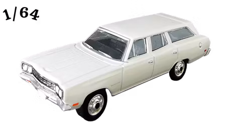 1969 Plymouth Satellite Station Wagon Vit Greenlight