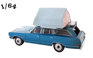 1969 Plymouth Satellite Station Wagon Blå Taktält Greenlight