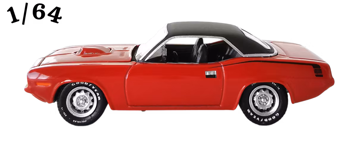 1970 Plymouth Barracuda 426 Hemi Mörkröd Greenlight