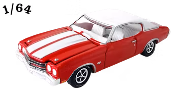 1970 Chevrolet Chevelle SS 396 Röd Racing Champions