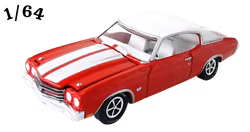 1970 Chevrolet Chevelle SS 396 Röd Racing Champions