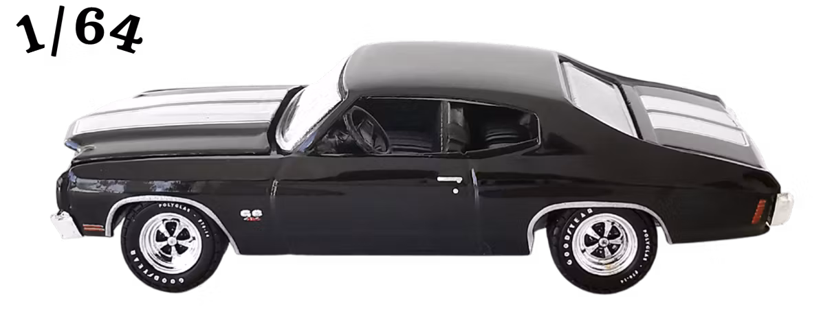 1970 Chevrolet Chevelle SS LS6 454 Svart Greenlight