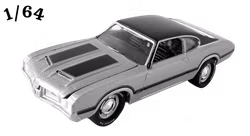 1970 Oldsmobile Cutlass W-31 Silver Johnny Lightning