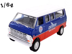 1970 Ford Club Wagon Mörkblå & Röd Greenlight