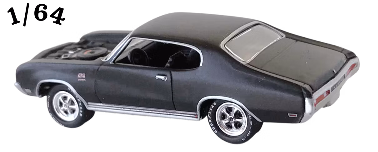 1970 Buick Skylark GS 455 Svart Johnny Lightning