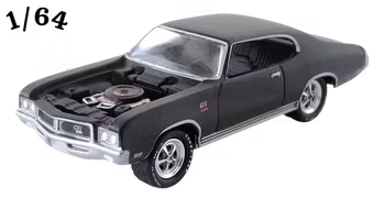 1970 Buick Skylark GS 455 Svart Johnny Lightning