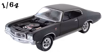 1970 Buick Skylark GS 455 Svart Johnny Lightning