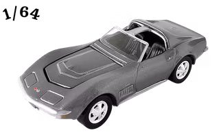 1971 Chevrolet Corvette Grå Johnny Lightning