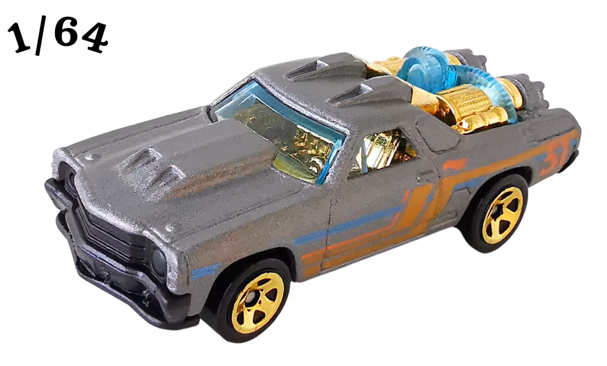 1971 Chevrolet El Camino Custom Grå Hot Wheels