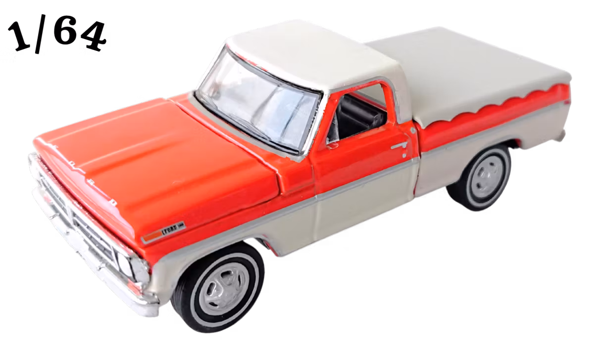 1971 Ford F-100 Bed Cover Flame Orange Greenlight