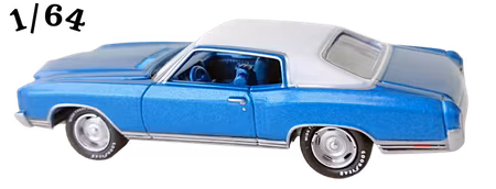 1971 Chevrolet Monte Carlo SS Azurblå Johnny Lightning