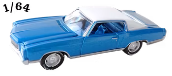 1971 Chevrolet Monte Carlo SS Azurblå Johnny Lightning