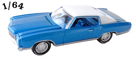 1971 Chevrolet Monte Carlo SS Azurblå Johnny Lightning