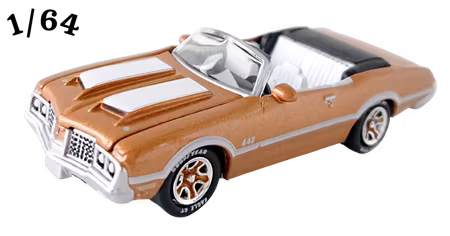 1972 Oldsmobile Cutlass 442 Convertible Caramel Brown Johnny Lightning