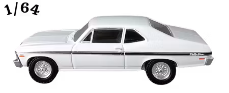 1972 Chevrolet Nova Rally Vit Greenlight