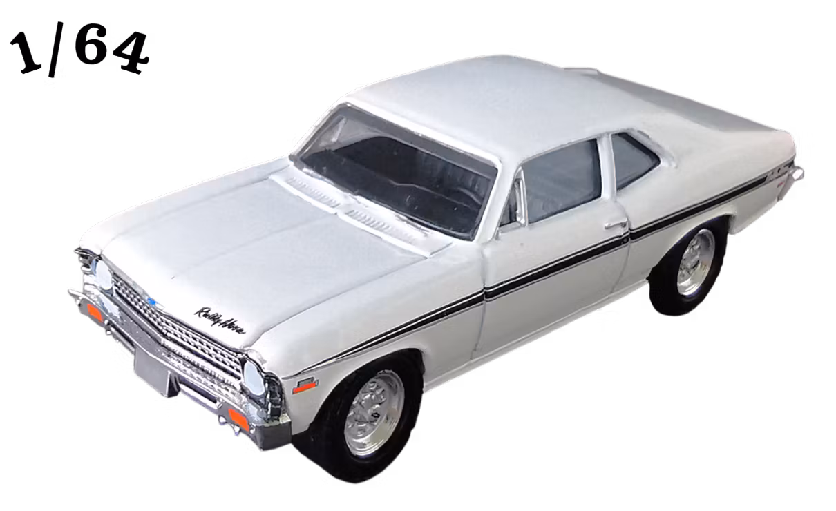 1972 Chevrolet Nova Rally Vit Greenlight