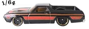 1972 Ford Ranchero Svart Hot Wheels